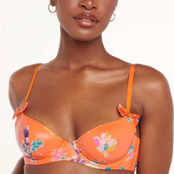 Savage X Fenty. 34B. Orange Créme Bedtime Bouquet Print - Picture 4 of 8